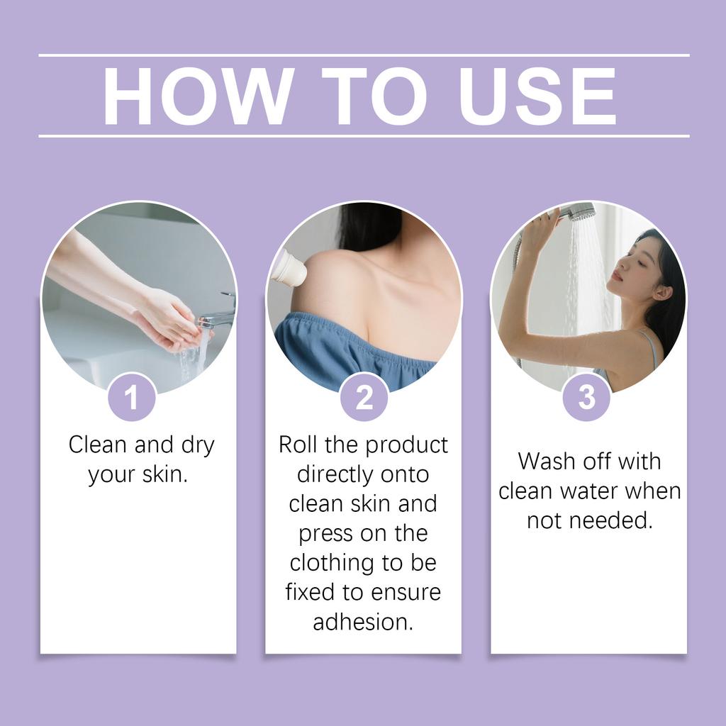 The Body Adhesive Roller Is Lightweight, Adheres And Dries Quickly. The Body Adhesive Roller Reduces Embarrassing Exposure,30ml