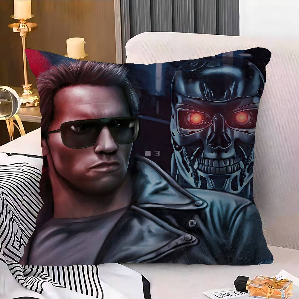 80S Movie Tv The T-Terminator Cushion Cover Car Throw Pillow Case For Sofa Car Christmas Gift 40X40Cm 45X45Cm