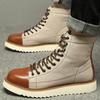 Leather Martin Boots Men's High-top Ami Kaji Short-face Boots Men's British Style Retro High-end Mid-top Men's Shoes