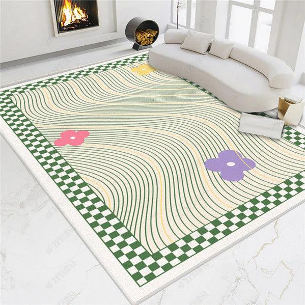 Modern Simple Chessboard Living Room Rugs Flower Girl Carpets Home Decoration Bedroom Carpet Large Area Carpets For Living Room