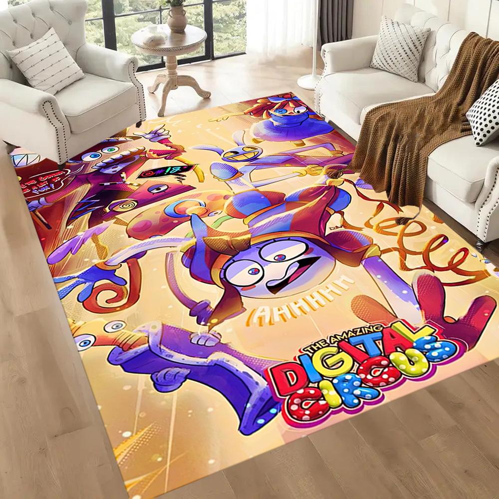 Digital Circus Carpet Perfect for Game Room Dining Room Kitchen Dormitory Anti-slip Rug Decorate Offices Luxury Gift for Birthday, Christmas, Wedding