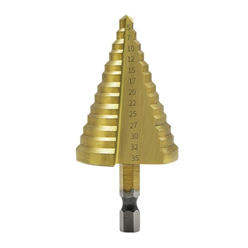 Stufenbohrer, Schnellarbeitsstahl Titan Stufenbohrer Stufenbohrer für Metall, Sechskantschaft / Rundschaft