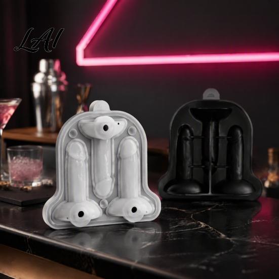 Lustige Form Eiswürfelformen Streichwürfelform Silikon Einfache Entformung Neuheitstablett Kreativer Getränkekühler Antihaft Flexibler Hersteller für Cocktails Whiskey