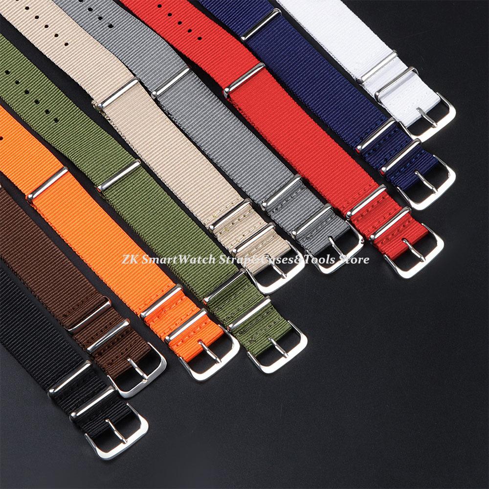 Ribbed Nylon Watch Strap 16/18mm 20mm 22mm for Omega Military Sport Watchband Braid Ballistic Fabric Band for Men Women Bracelet