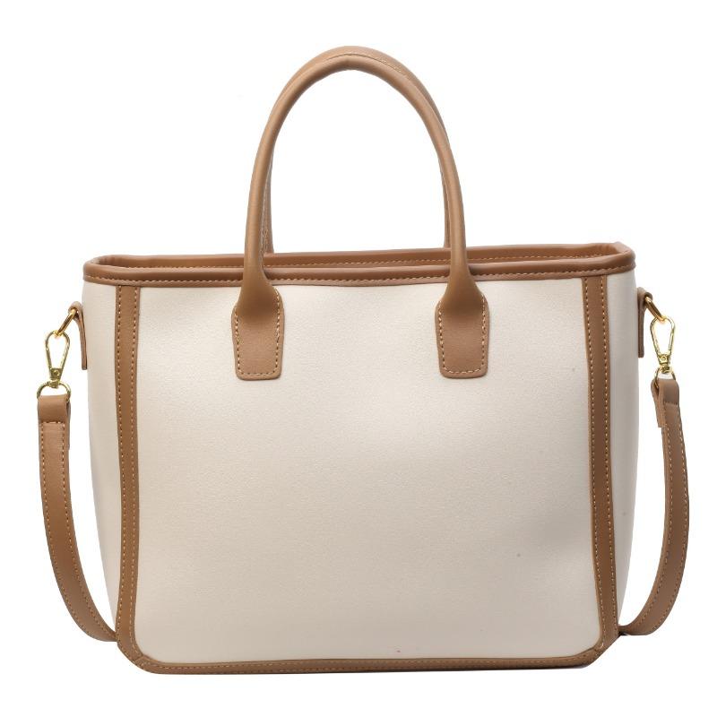 

Premium sense large-capacity bag women s new simple contrasting color tote bag fashionable trendy versatile shoulder bag