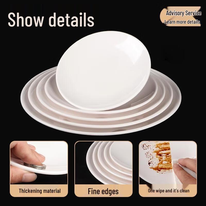 Yujia 10-Piece Melamine Dinner Plates