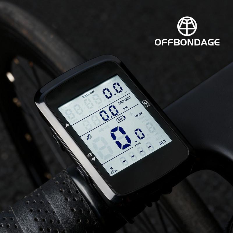 OFFBONDAGE Bicycle Computer Wireless GPS Bike Speedometer MTB Road Bike Cycling Odometer USB Rechargeable Digital Stopwatch