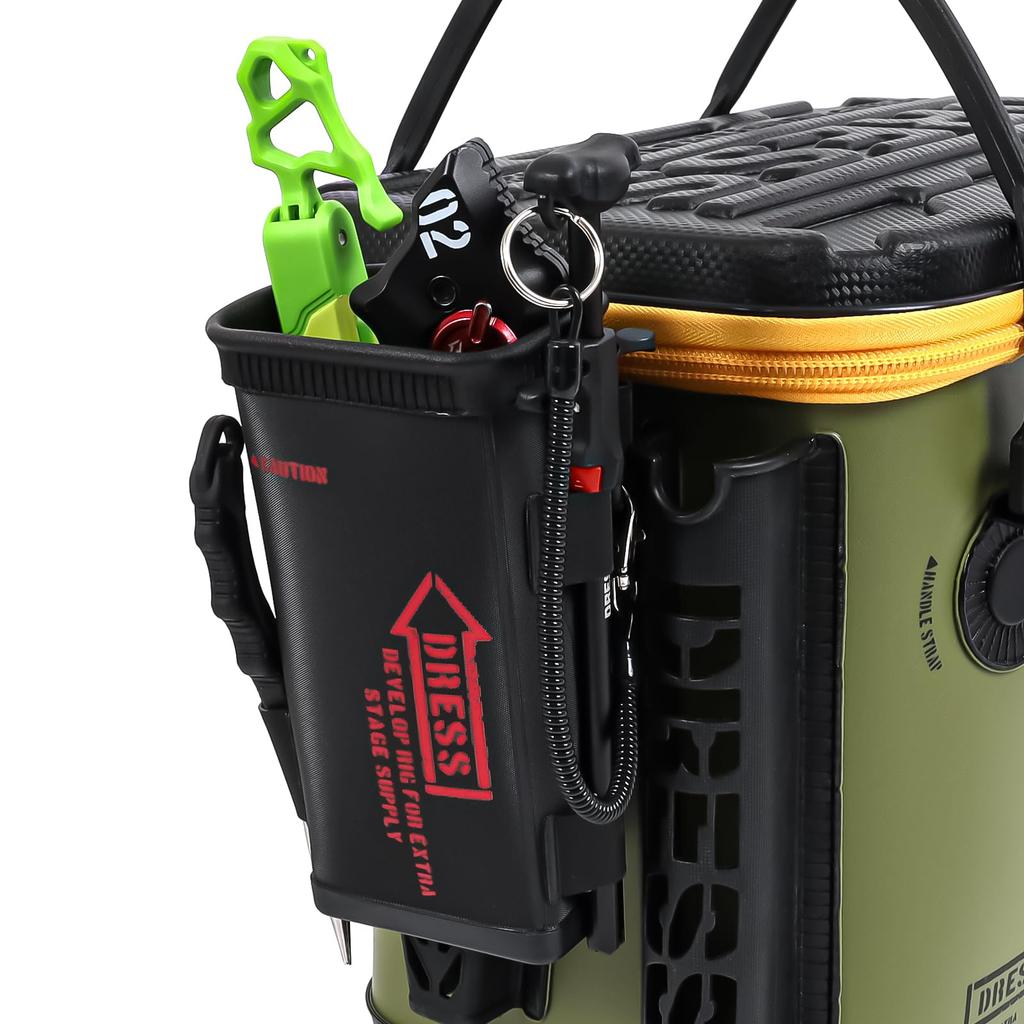 DRESS EVO Black X Red Fishing Tackle Box Tool Case Fish Grabber Multi-Holder Multi-Case