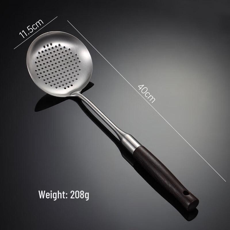 Uoto Лопатка с прорезями из нержавеющей стали 304 с деревянной ручкой (Набор из 2)