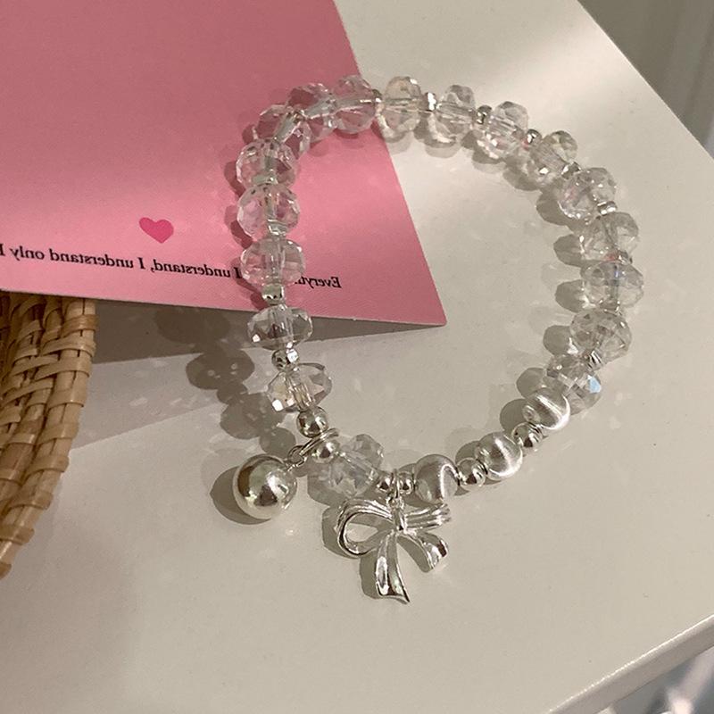 

Прозрачный браслет с подвеской в виде банта из бисера, женский, легкий, роскошный, нишевый, простой, индивидуальный, модный, темпераментный, универсальный браслет, ювелирные изделия