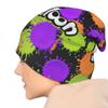 Splatoon Game Skullies Beanies Hat Colorful Graffiti Hip Hop Unisex Outdoor Caps Warm Dual-use Bonnet Knitted Hat