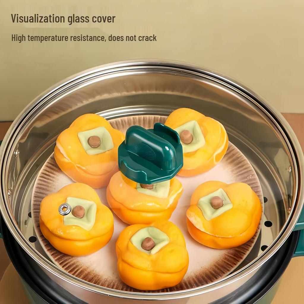 Double-Layer Electric Cooking Pot, Large Capacity, Multifunctional for Steaming, Boiling, Frying, Non-Stick, Ideal for Dorm Use