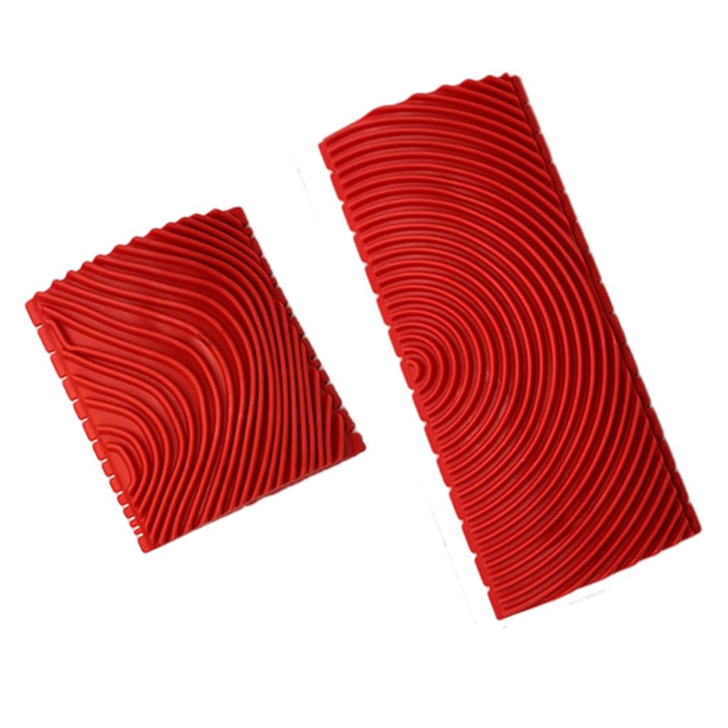 2 Piece Wood Grain Painting Tool Set, Color Looks Like Wood, Wear Resistance, Empaistic Wood Texture Grain Tool for Art Paints