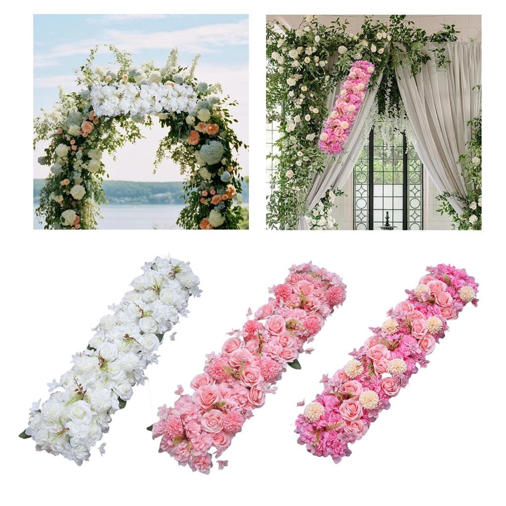 Artificial Flowers Flower Wall Panels Realistic Arch Door Flower Row for Wedding Craft Art DIY Photo Background Reception