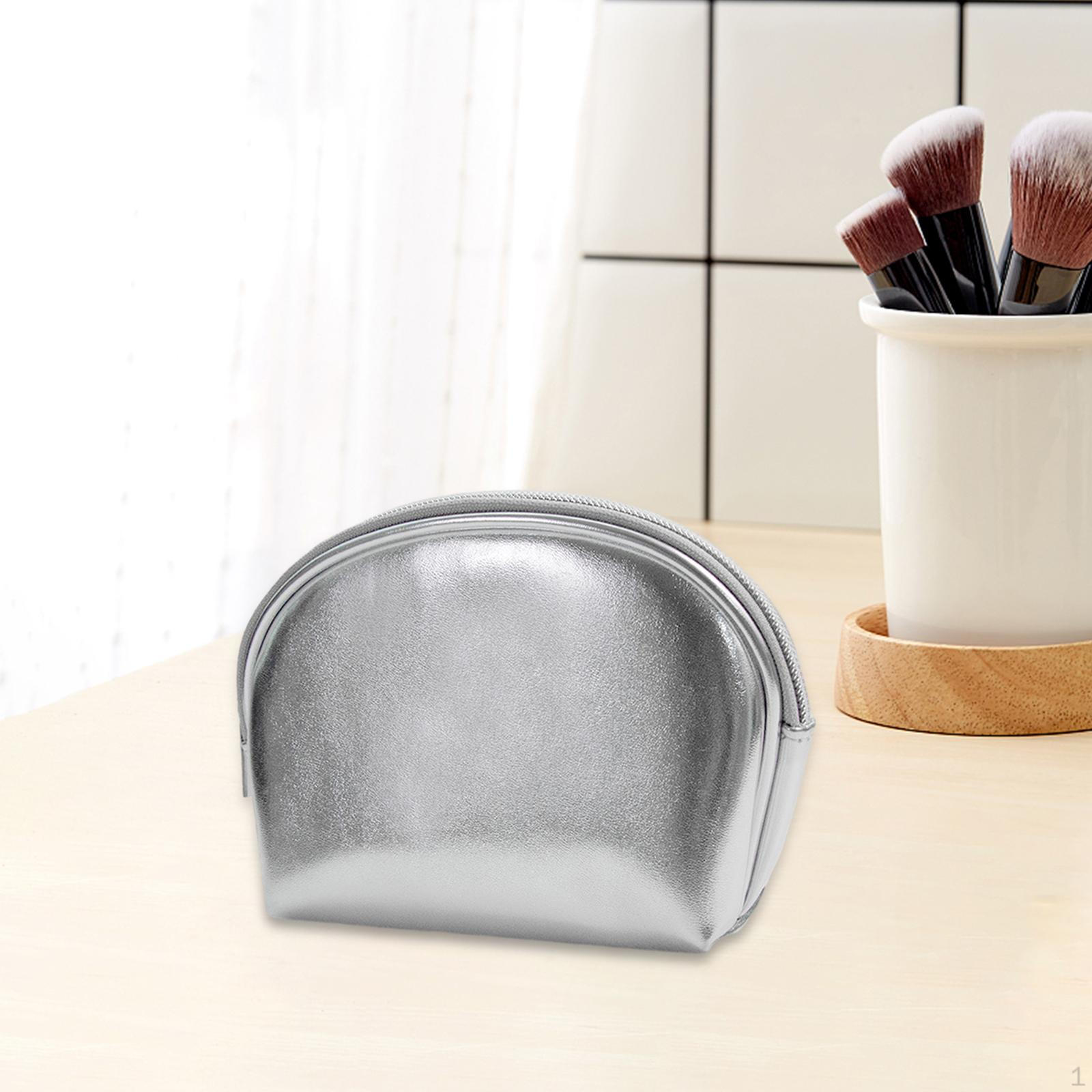 

Компактний органайзер для косметики для сумочки, дорожньої косметики, туалетної сумки з PU шкіри Half Moon