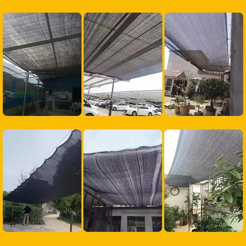 6x6mSunshade Net 6 PIN Black Sunshade Net Home Garden Succulent UV Protection 60~75%% Sunshade Net Balcony Sunshade Car Shed