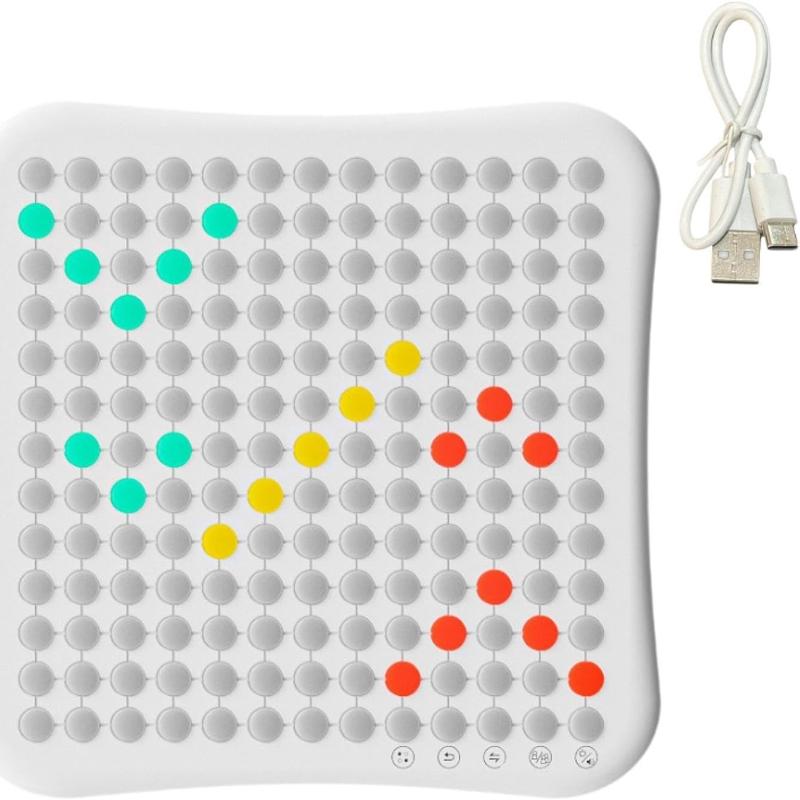 Set de Backgammon Intelligent Abs - Jeu de Plateau 10-en-1 pour Enfants et Adultes avec Go Échecs Rechargeable USB - Activité Amusante de Lien Familial