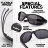 Polarized Sunglasses Cool Stylish UV Protection for Reinforced Wraparound Frame Unisex Cycling/Running/Fishing/Baseball/Hiking