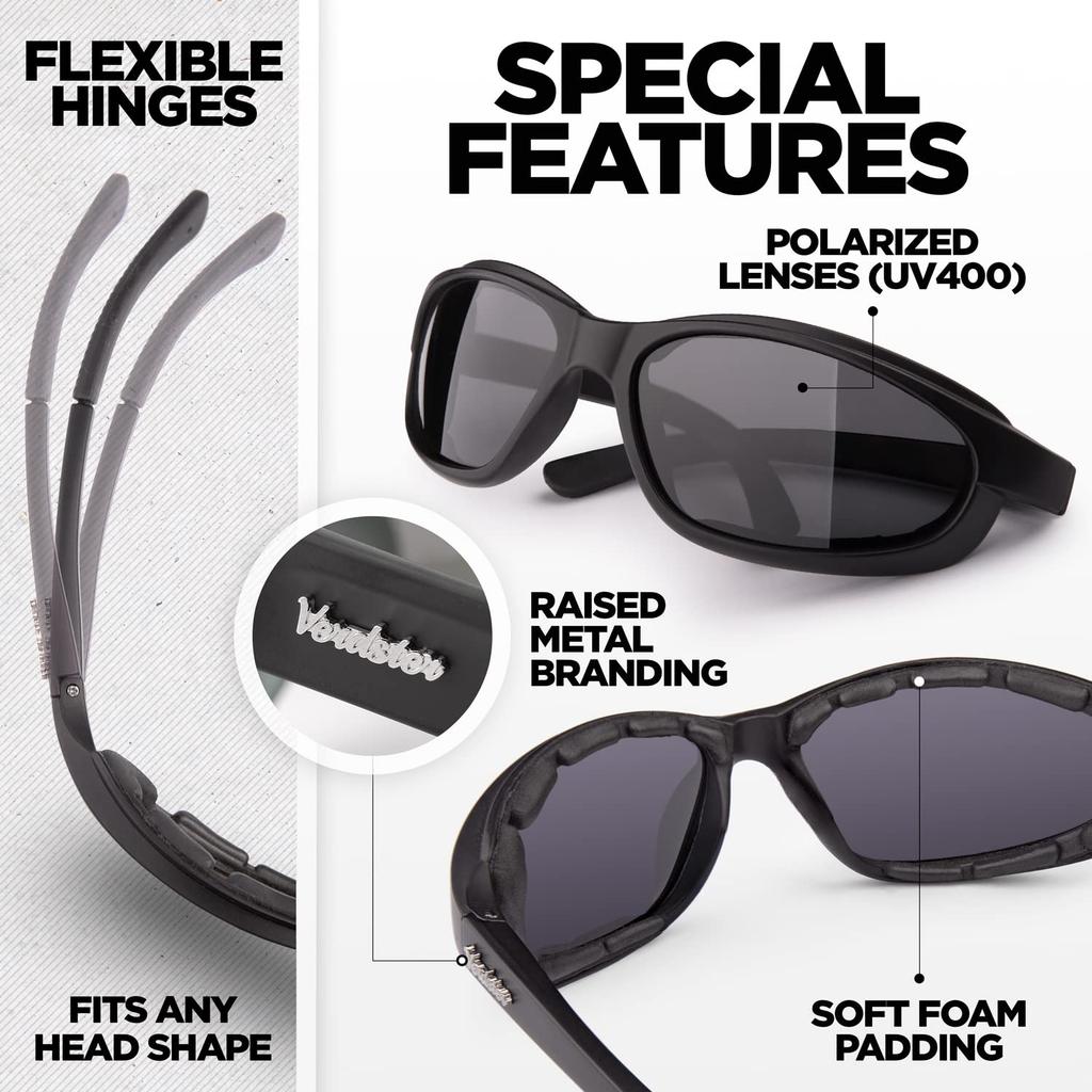 Polarized Sunglasses Cool Stylish UV Protection for Reinforced Wraparound Frame Unisex Cycling/Running/Fishing/Baseball/Hiking