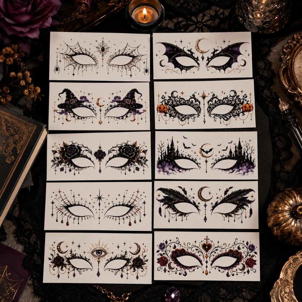 10 Pcs Waterproof Halloween Face Tattoo Realistic Temporary Tattoo Stickers  Halloween Party