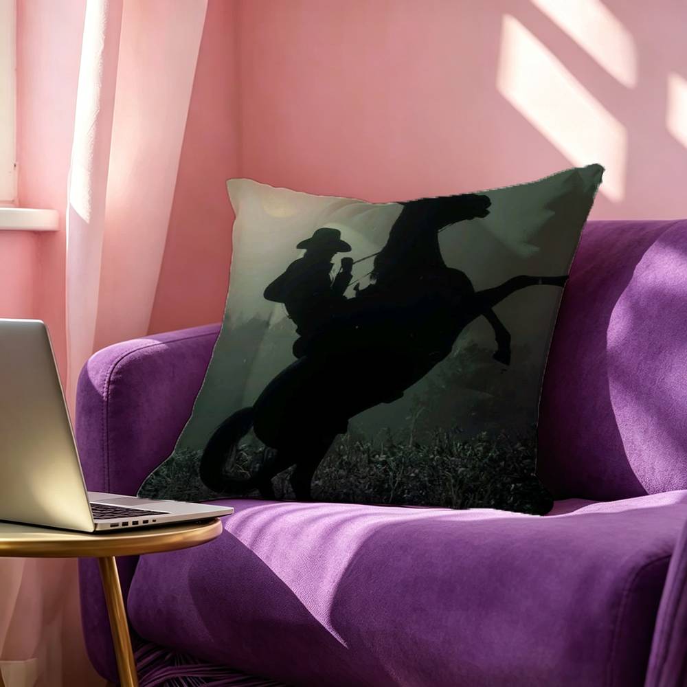 Red Dead Redemption RDR Square DoubleSided printed Pillow Case Bedroom Bedside Pillow Sofa Cushion Cover