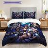 Fantasy Warriors Unite Three-piece set (1 * duvet cover + 2 * pillowcase, without core) 2D Flat Bedding set Duvet cover and pillowcase