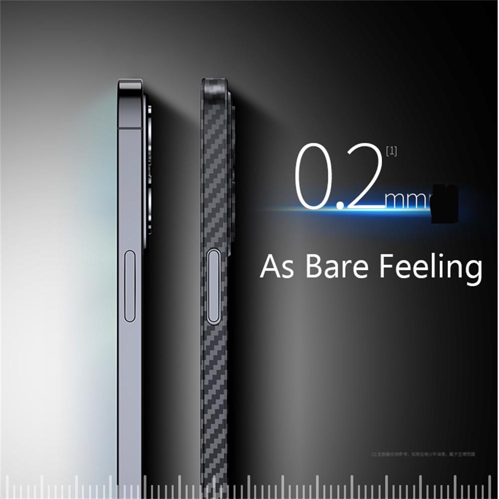 Ultradunne Mat Zwarte Koolstofvezel Case Voor iPhone 15 14 13 12 Mini 11 Pro Max 15pro XS XR X 6 7 8 Plus SE 0.2MM PP Achterkant