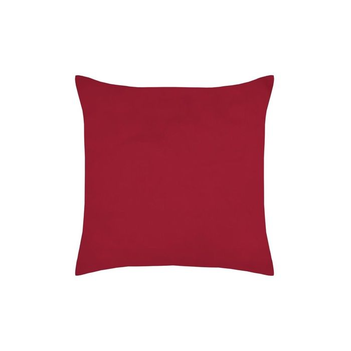 1 Taie d'oreiller percale de coton uni 63 x 63 cm Elysee rouge