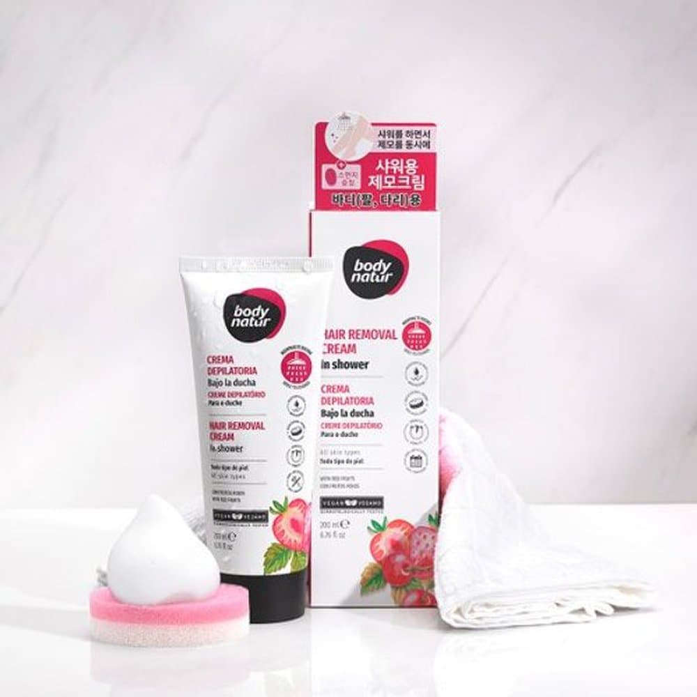 

BODY NATUR Hair Removal Cream In-Shower All Skin Red Fruit (for body) 200ml