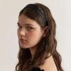 classic satin hairband - black
