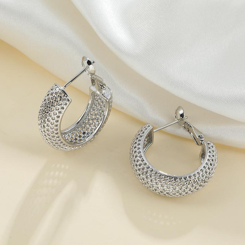 Huazi Style Zircon Stud Earrings for Women - Gold-Plated, Non-Fading Luxury Jewelry