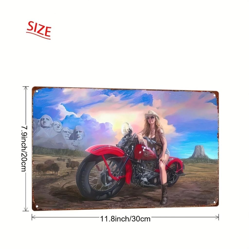 Vintage Metal Motorcycle Tin Sign Retro Wall Decor 20x30cm Iron Wall Art