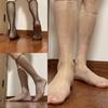 Men's Over the Calf Socks Sheer Nylon Knee Highs Dress Socks Breathable Light Formal Socks Business Dress Socks Gifts