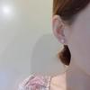 PONYKISS  Sterling Silver Mini Square Splicing Glossy Stud Earring for Women Trendy Fine  Minimalist Accessories