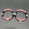 Stylish Elastic Rope Bracelets Y2k Aesthetics Beaded Bracelet with Assorted Cute Pendants Charm Couple Bangles Jewelry