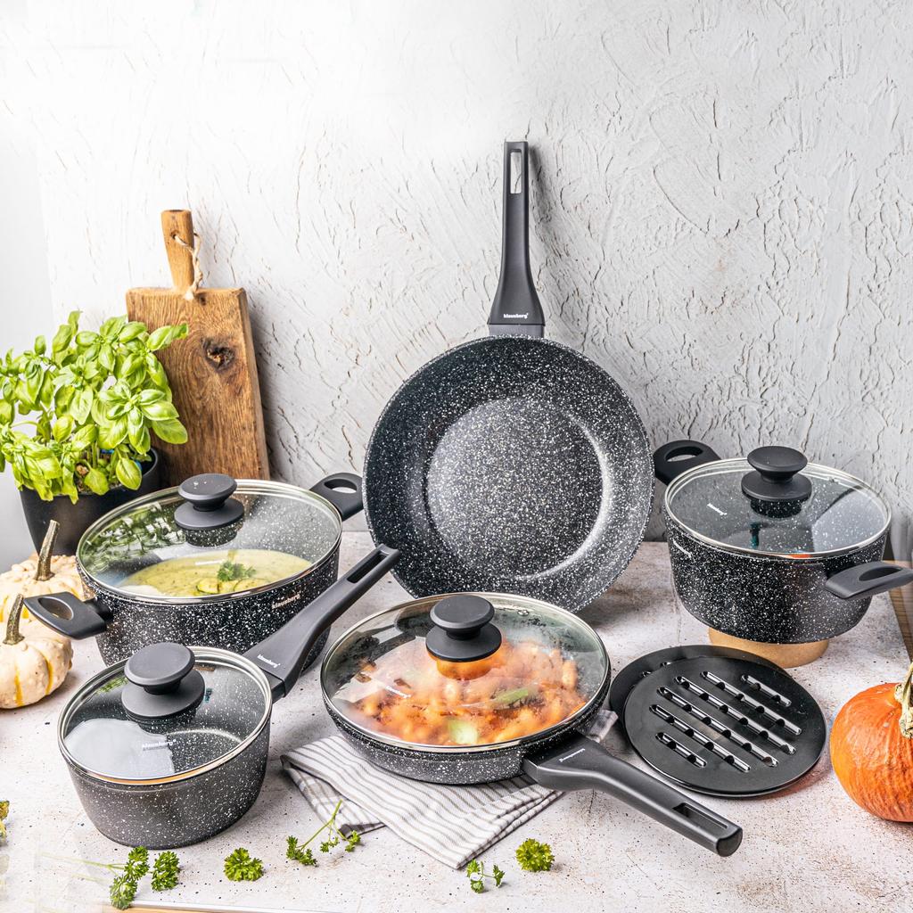 Set of Pots with Non-stick Marble Coating 12-piece KLAUSBERG KB-7657
