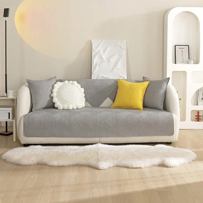 

Утолщенные хлопковые чехлы для диванов, коврики для домашних животных и детей, противоскользящие чехлы для диванов, однотонные чехлы для диванов, одеяло для гостиной 70x70