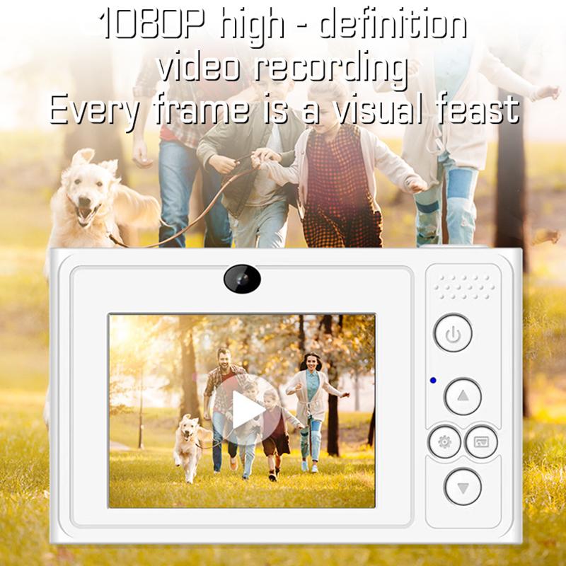 48Mp Çift Lensli 2.8 İnç Dijital Video Kamera Ips 4K Dijital Kamera Af 16X Dijital Zoom Flaş Çocuklar İçin Öğrenci Doğum Günü Hediyesi