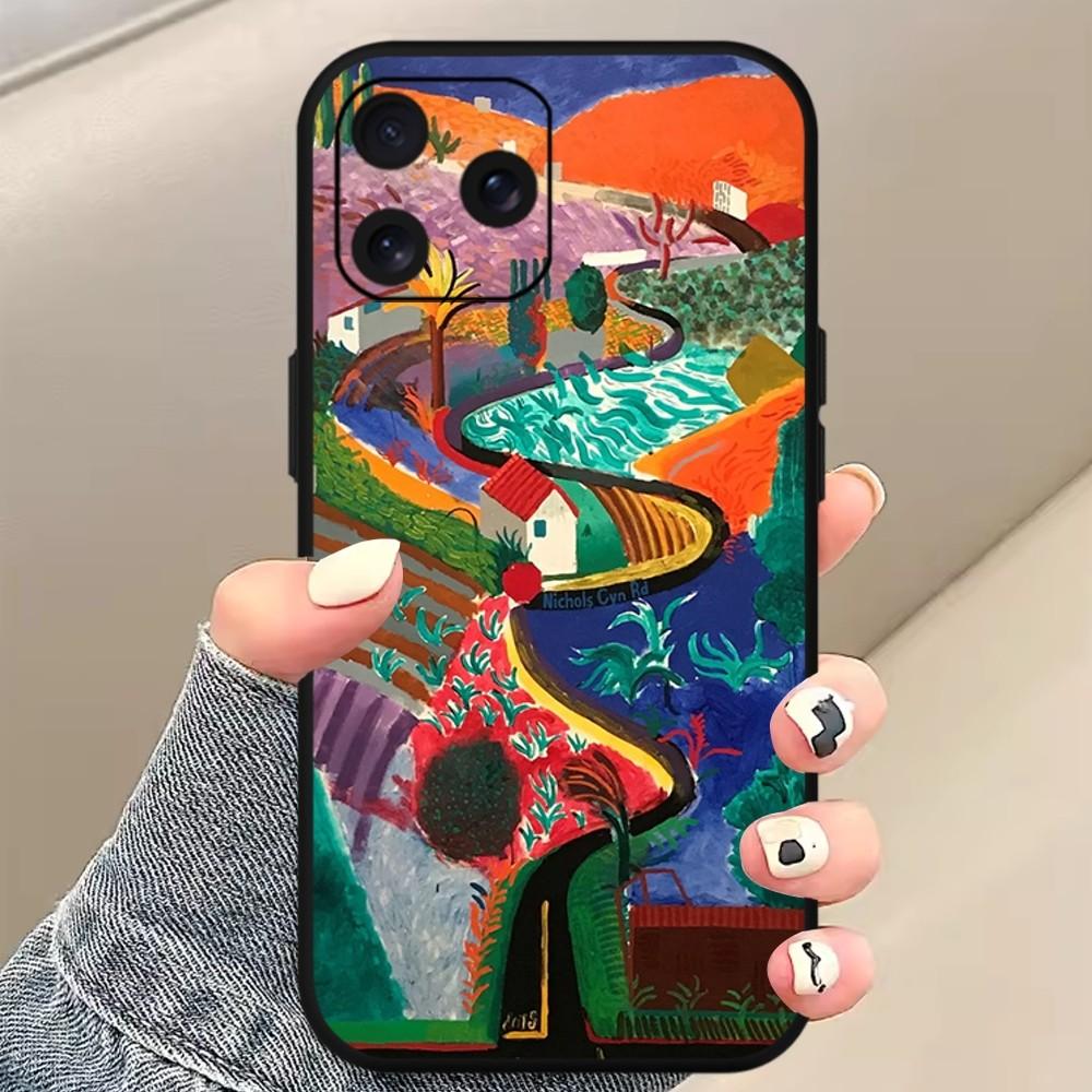 

Чехол для телефона с искусством Дэвида Хокни для Samsung S20 S21 S22 S23 S24 Note 20 4G 5G Plus Ultra Черная мягкая оболочка SamsungS23plus5G