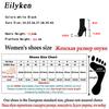 Fashion Eilyken Spring Autumn Stretch Fabric Short Ankle Boots Women Pointed Toe High Heels Slip On Sexy Sock Zapatillas Mujer