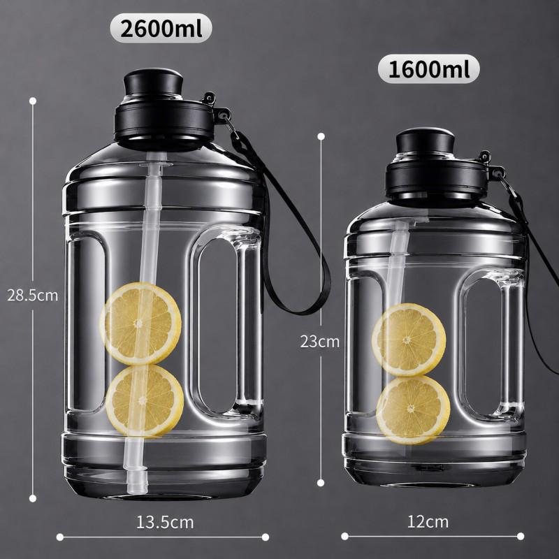 Large Capacity BPA-Free PC Water Bottle With Dual Drinking Ports Leakproof Sport Tumbler Gym Outdoor Travel