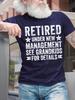 Unisexs Retired Under New Unisexageunisext See Grandkids For Details Funny Graphic Print Cotton Text Letters Casual Tshirt