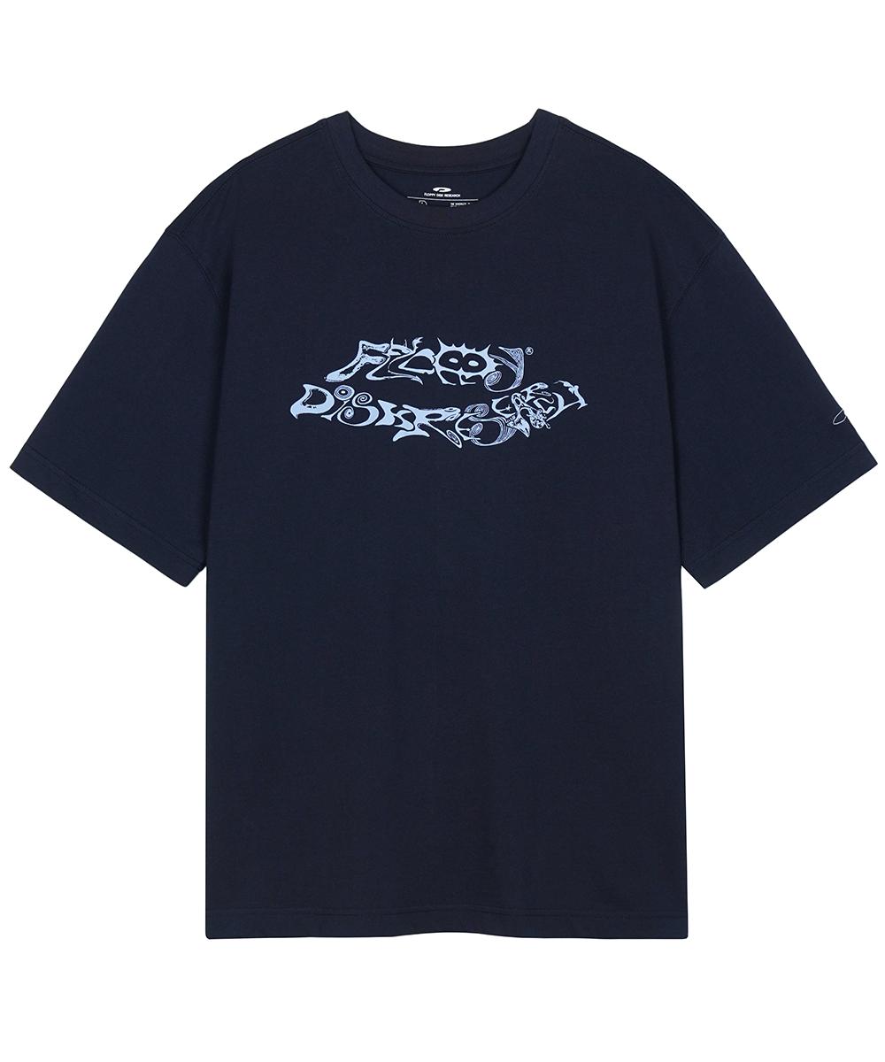 Fdr Caizhu Letter Short Sleeve Navy Navy/L