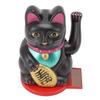 Solar Energy Powered Wealth Welcoming Cat with Waving Arm 6 Inch Lucky Money Cat Decoration for