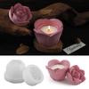 Rose Flower Resins Jar Molds 3D Rose Flower Resins Molds with Lid for Making Candle Cup Holder Jewelry Storage Jar