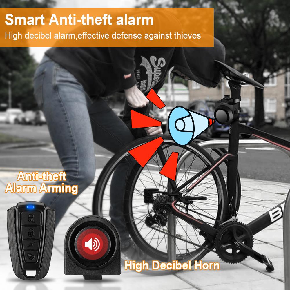Wsdcam Bike Vibration Alarm Wireless Motorcycle Alarm USB Charge Security Vibration Warning Alarm System Bike Anti Lost Reminder