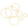 Copper Plated Earring Hoops: 20-50 Pieces (8-40mm, 60mm) Accessory Rings