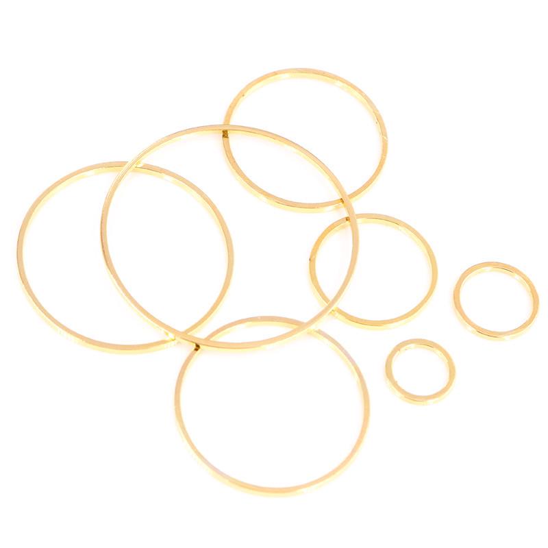 Copper Plated Earring Hoops: 20-50 Pieces (8-40mm, 60mm) Accessory Rings