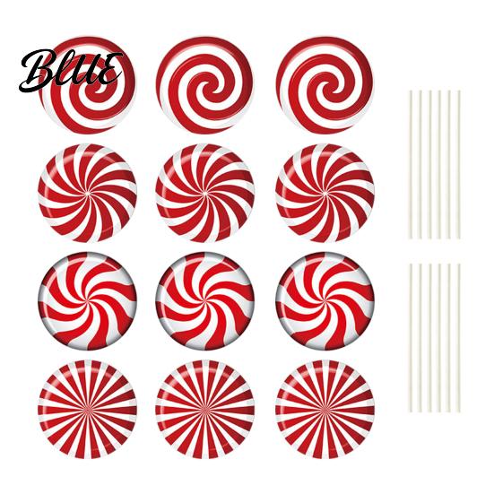Spiral Candy Cane Party Supplies 12Pcs Christmas Yard Stakes Hollow Board Garden Decor with Metal Spikes Themed Seasonal Decorations Red White Green