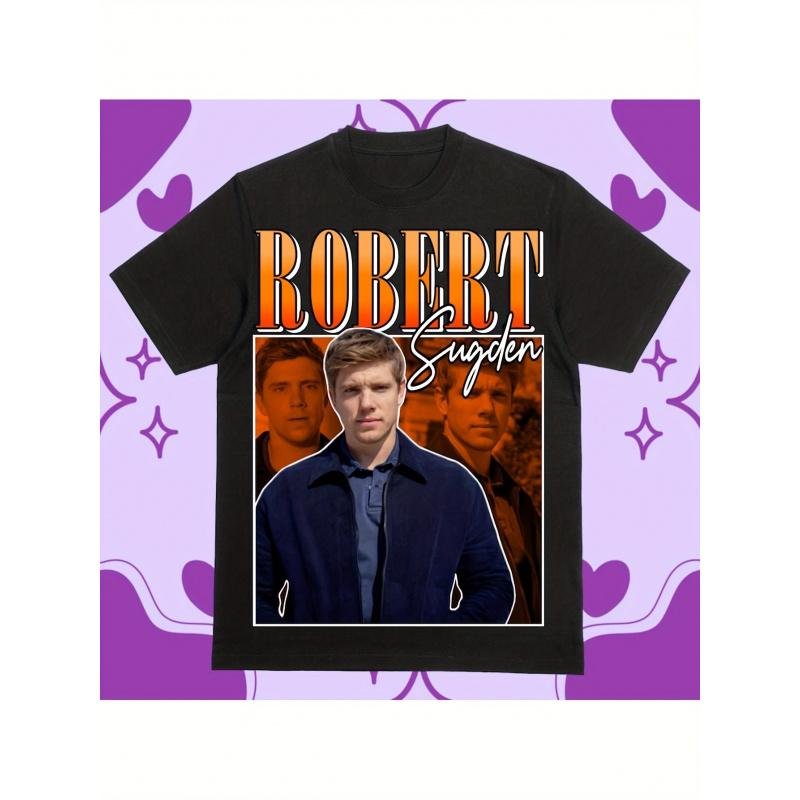 Herren & Damen Emmerdale Farm Vintage 90er TV-Show T-Shirt - Robert Sugden Grafik-T-Shirt, Unisex Retro Seifenopern-Fan Geschenk, Lässiger Lockerer Schnitt Kurzarm